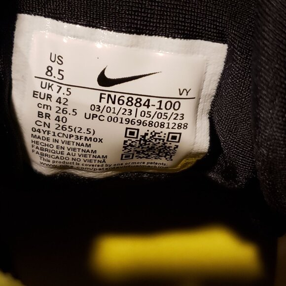 Nike Air Max Penny 1 Orlando Black/White/Yellow Basketball Shoes Mens 8.5 main image 6